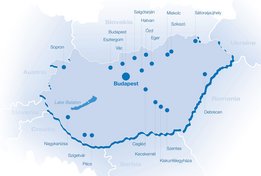 [Translate to Kazakh:] Карта диализных центров NephroCare в Венгрии