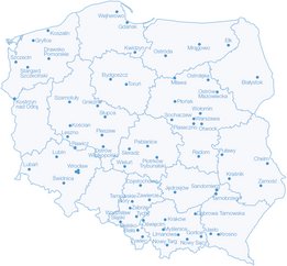[Translate to Kazakh:] Карта диализных центров NephroCare в Польше